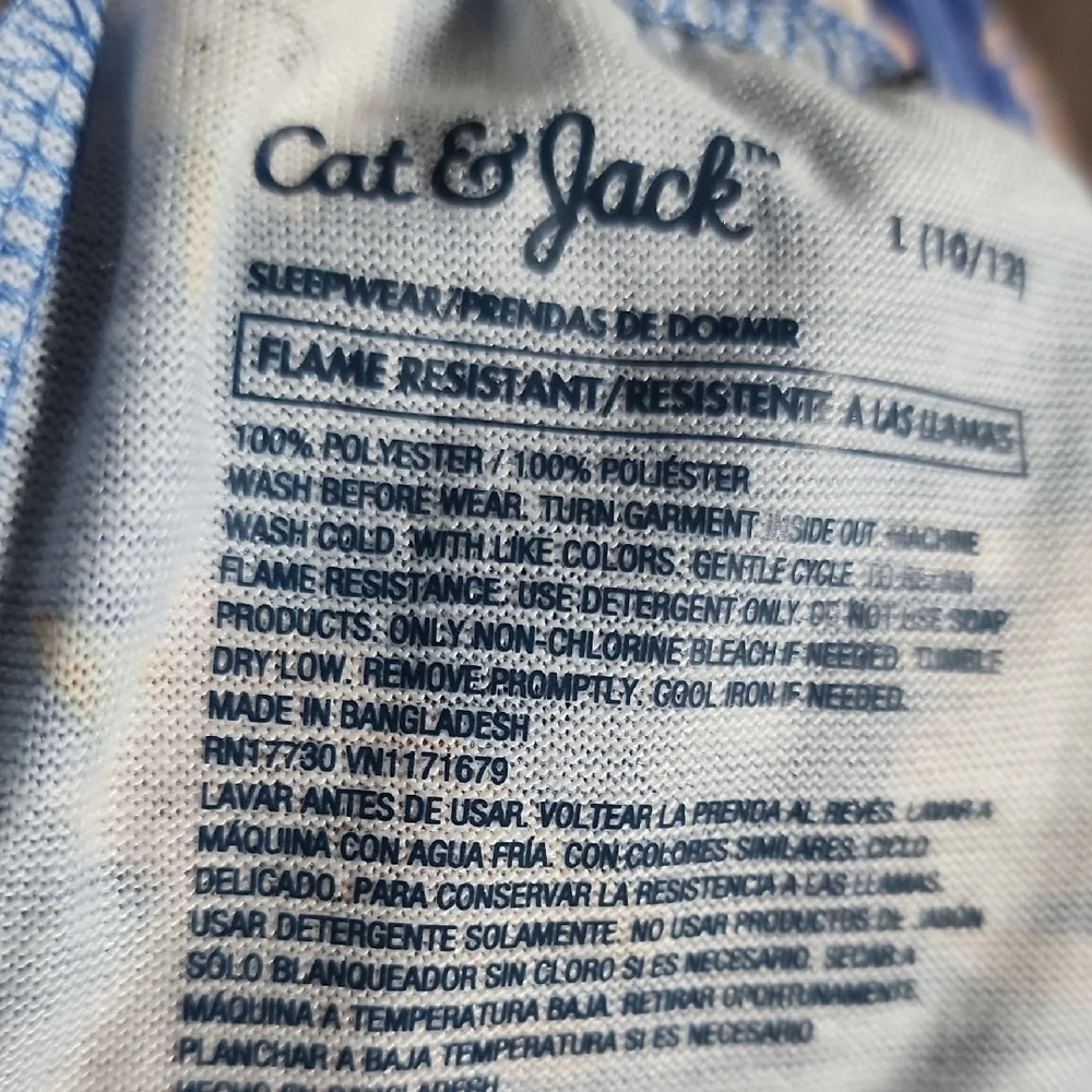 Cat & Jack Blue Pajama Bottoms with Animal Print